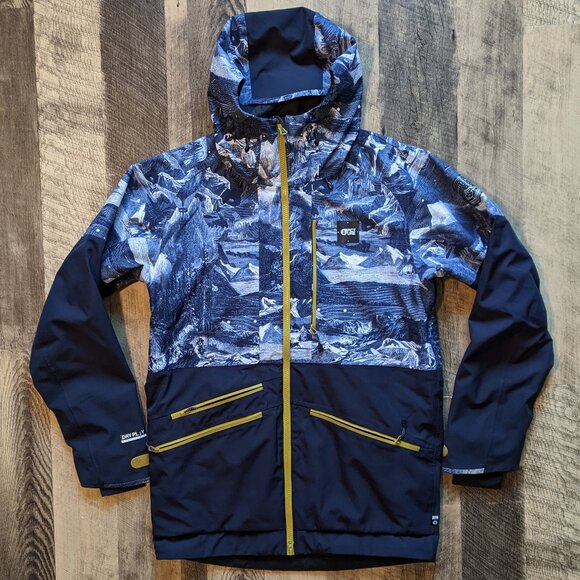 Picture Organic Stone Ski Snowboard Jacket Imaginary World Blue Small - Picture 2 of 8